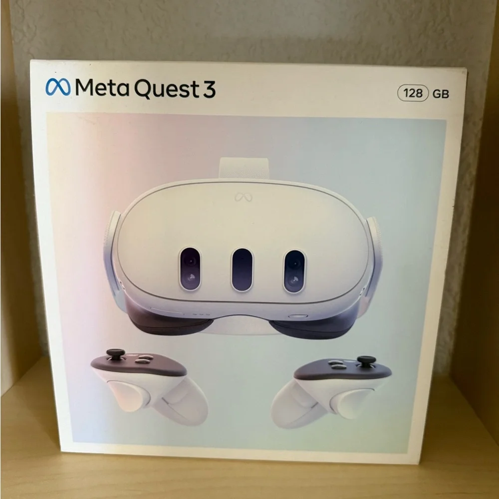 White and Black Standalone VR Headset with Controllers